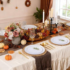 I00000 150 Gold Plastic Plates, White and Gold Disposable Plates for Party - Image 6