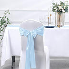 SiinvdaBZX 24 Pcs Light Blue Satin Table Runner 12 x 108 inches Long - Image 6