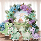 Honoson 4 Pcs 23" x 24" Large Dinosaur Cardboard Cutouts, Baby Shower Dino Birthday Party Decoration Backdrop Standup Yard Signs for Cute Dinosaur Photo Booth Props Party Supplies - Image 6