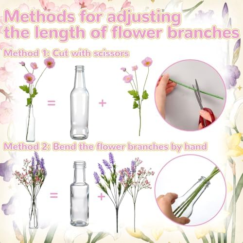8 Sets Artificial Wildflowers Table Centerpiece with Vases - Image 3