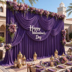 20ft x 15ft Purple Backdrop Curtains, Wrinkle Free Drapes Back Drop Cloth by CO-AVE
