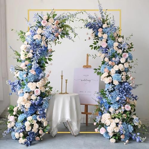Metal Wedding Arch Backdrop Stand 6.6x5 FT Gold Square Balloon Arch Frame for Wedding, Birthday Party, Baby Shower Ceremony Decoration - Image 5