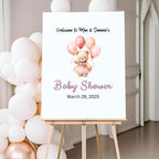 Baby Shower, Sprinkle, Gender Reveal, Bear Flying Blue Plane Guest Sign-in Board, Custom Signature Book Alternative, Personalized Keepsake Party Decor. Premium Acrylic Sign, Made in USA. - Image 4