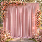 16x10FT Dusry Rose Backdrop Curtains for Wedding Parties, Wrinkle Free Polyester Photography Backdrop Drapes for Birthday Parties Baby Shower Stage Background Stand Decorations 4x10ft,4 Panels - Image 7