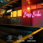 Pink Boss Babe Led Neon Light Sign for Wall Decor Sign Girls Lady Bedroom Home Light Up Sign Wedding Birthday Christmas Bestie Best Boss Gifts USB (15.7x7in) - Image 6