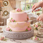 Wenqik 14 Inch Cake Stand Round Metal Cupcake - Image 4
