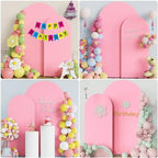 Wokceer Arch Backdrop Cover 7.2FT, 6FT Pink Arch Covers Stretchy Backdrop - Image 4
