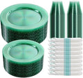 DaYammi 350PCS Green Glitter Plastic Dinnerware Set for 50 Guests by DaYammiwillaccompanyyou