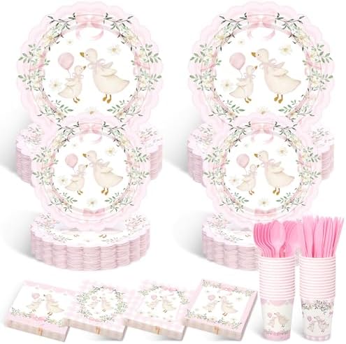 Zhehao Silly Goose Baby Shower Party Tableware Set for 50 Guests by Zhehao