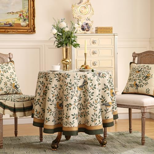 patdrea Designer French Printed Tablecloth,Round,Diameter 55" - Image 2