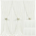 6 Panels Ivory Backdrop Curtain for Wedding Parties Wrinkle Free Ivory Photo Curtains Backdrop Drapes Fabric Decoration for Baby Shower Photoshoot 30ft(W) x 10ft(H) by Tao-GePartyDecorations