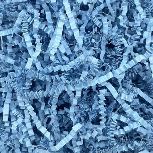 Tisspoms 10LB Sky Blue Crinkle Cut Paper Shred Filler, Crinkle Paper Shreds by Tisspoms