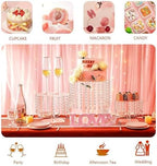 Acrylic Wedding Cake Stand Set - 3 Pcs Clear Round Cupcake Stands Dessert Display with Crystal Bling Pendants, for Wedding Event Birthday Party Baby Shower Tabletop Decorations Centerpieces - Image 6