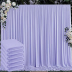 30 ft x 10 ft Wrinkle Free Lavender Backdrop Curtain for Parties, Polyester Light Purple Photo Backdrop Drapes 6 Panels 5x10ft for Baby Shower Photoshoot Wedding Birthday Party Photography Curtains by Outpain