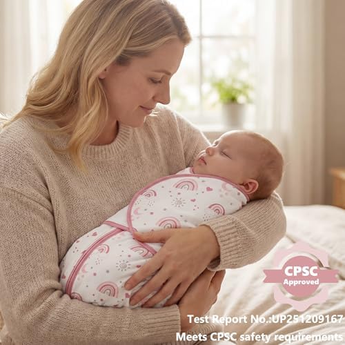 Baby Swaddle Sleep Sack 3-6 Months, Cotton Swaddles for Newborns - Image 2