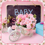 3 Sets Pink Bike-Shaped Baby Shower Table Centerpieces - Image 6