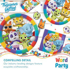 Treasures Gifted Officially Licensed Jim Henson’s Word Party Birthday Supplies - Serves 16 Guests - Dinnerware Starter Set Word Party Birthday Decorations - Plates & Napkins Set - Image 6