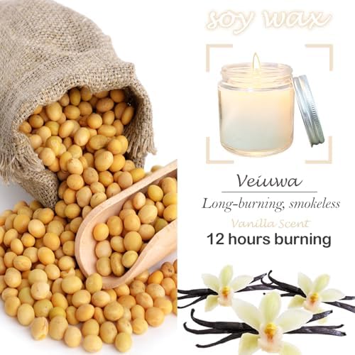 24 Pcs 4 Oz Mini Soy Candles,Vanilla Scented,Aromatherapy Candle,Bulk Candle Set，Great Stress Relieving Scented Candles for Girls as a Gift for Birthdays, Weddings and More! - Image 3