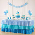 Suppromo Blue Tablecloths for 6 Foot Rectangle Tables Pastel Gradient Blue by Suppromo