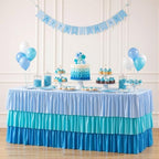 Suppromo Blue Tablecloths for 6 Foot Rectangle Tables Pastel Gradient Blue by Suppromo