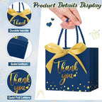 Jetec 45 Pcs Mini Thank You Gift Bag with Handle, Business Blue/gold - Image 4