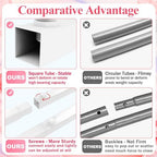 Asee'm 6.6FTx4FT White Wedding Arch Backdrop Stand Square Metal - Image 3