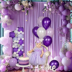 10 x 10 Feet Light Purple Backdrop Curtain for Partie, Background Curtains for Photoshoot, Birthday, Wedding, Halloween, Thanksgiving, Christmas Day, New Year Party Decorations 5Ft x 10Ft, 2 Panels - Image 4
