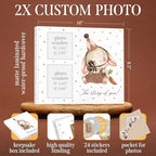 Baby Book Keepsake for New Born First 5 Years, Baby Memory Book with 24 Monthly Milestone Stickers, Memory Book & Baby Photo Album from Pregnancy to Age 5, Gender Neutral Gifts for Baby Shower - Image 2