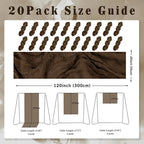 6FT 20 Pack Brown Cheesecloth Table Runner 20 x 120 Inch Long Boho Fabric Rustic Cheese Cloth Table Runner for Wedding Bridal Shower Baby Shower Gauze Sheer Birthday Party Table Decorations - Image 2