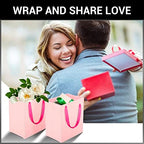 EUSOAR Tiny Pink Gifts Wrap Bags, 50 Pack 4x2.75x4.5 inches Shopping Bags with Handles Bulk, Merchandise Retail Wrapping Bags for Wedding, Craft Grocery, Boutique, Party Favor, Business - Image 6