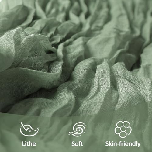 12 Pack 35 x 120 Inch Sage Green Table Runner Cheesecloth - Image 5