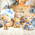 3 PCS Large Teddy Bear Baby Shower Decorations, Blue Bear Gender Reveal Cardboard Cutouts, We Can Bearly Wait Yard Signs Standup Photo Booth Props, Indoor & Outdoor Backdrop Decor by Unknown