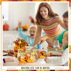 MTLEE 50 Pcs Thanksgiving Jars Candle Friendsgiving Gift for Guests Natural Wax Candles with DIY Cards Fall Gift for Wedding Baby Shower Party Favors Home Decor(Fall Wreath/Pumpkin/Apple/Comfort) - Image 4