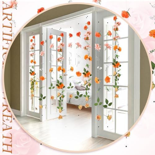 6 Pcs 35.4 ft Hanging Flower Artificial Wildflower Garlands Floral Vines - Image 6