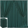 50x10ft Hunter Green Backdrop Curtain for Wedding Parties Wrinkle Free Fabric Dark Green Drapes Backdrop Decoration for Baby Shower Birthday Photography Decoration 10 Panels, 5ft x 10ft by Gogoparti