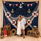 30ft x 10ft Navy Blue Backdrop Curtains, Wrinkle-Free Fabric Photo Background for Graduation Ceremony Corporate Events Wedding Black Tie Photography Studio Display Decorations - Image 7