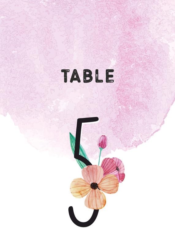 Poster Number Design Table Number Cards Double Sided Party Table Numbers for Reception Baby Shower Anniversary Birthday Bridal Party 5x7 100 Pcs by Unknown