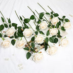 48 PCS Champagne Roses Artificial Flowers, Silk - Image 4