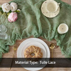 3 Pack Sage Green Cheesecloth Table Runners, 120 Inch 10Ft Moss Gauze Table Runner for Wedding Birthday Party Baby Shower Centerpiece Home Decorations - Image 4