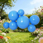 Reusable Inflatable Balloon Garland Arch Kit, 3/7 PCS Linked Pvc Balloons with Elastic Bands & Leak-proof Nozzle, Party Decoration for Birthdays, Weddings & Celebration (7, Light Blue) - Image 3