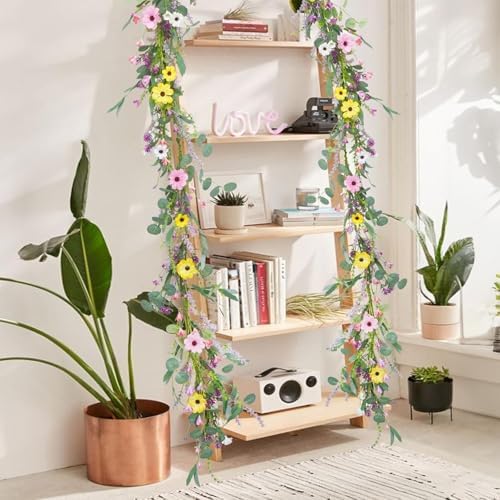 6.5FT Wildflower Garland Daisy Artificial Flowers Garland with Lavender - Image 6