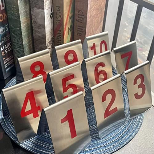 Large Stackable Tent Style Metal Place Cards. - Image 3