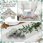 MTLEE 50 Pcs Sage Green Thank You Candles Baby Shower Wedding Favors - Image 5