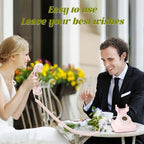 Audio Guest Book Wedding Phone can Record Customized Audio Guest Books for Weddings, banquets and Parties, and it Supports Playing Guests' Voice Message Information on the Device Itself. Pink - Image 3