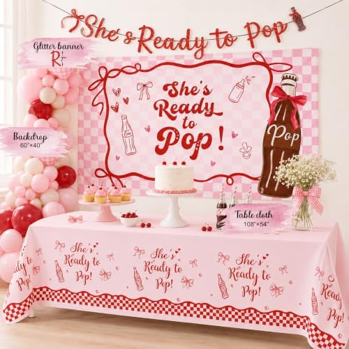 She’s Ready to Pop Baby Shower Decorations, Soda Pop Baby Shower Party Decor - Image 6