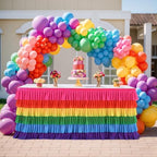Rainbow Table Skirt Tutu Unicorn Tablecloth for Rectangular Table Birthday Unicorn Party Christmas Decoration 9ft - Image 4