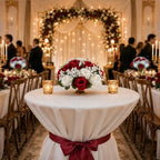 BLOSMON Fake Flowers Ball Wedding Centerpieces 10 Pcs Crimson Rose Babys Breath Artificial Flowers Center Pieces Decoration for Table Silk Kissing Floral Bouquet Arrangements for Home Party DIY Decor - Image 6