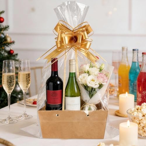 24 Pcs Basket for Gifts Empty Kraft Empty Gifts Baskets with Handle - Image 7
