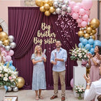 10ft×12ft Wrinkle Free Burgundy Backdrop Curtain for Wedding Parties, 2 Panels 5×12ft Long Soft Silky Polyester Backdrop Drapes Maroon Photo Back Drop Cloth for Birthday Photography Background - Image 2