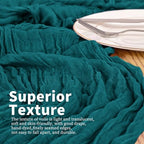 20 Pack Teal Table Runner 17 x 108inch Cheesecloth Table Runner Rustic Boho Gauze Sheer Fabric Cheese Cloth Table Runners for Wedding Party Bridal Baby Shower Birthday Spring Table Decor - Image 3